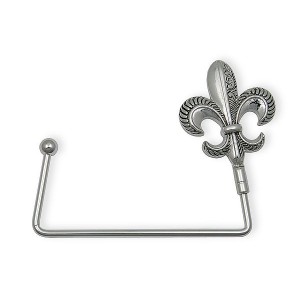 Bag Hanger - 12 PCS  - Antique Silver Fleur de Lis - BH-GB488